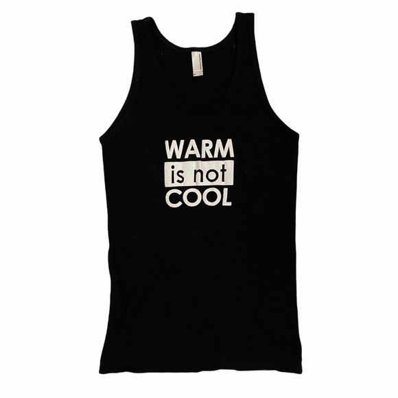 AMERICAN APPAREL “Warm Is Not Cool” Graphic Tank - Picture 1 of 3